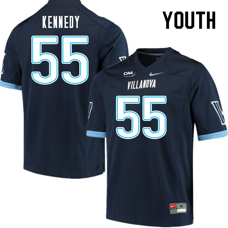 Youth #55 Mike Kennedy Villanova Wildcats College Football Jerseys Stitched Sale-Navy